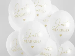 Just Married Ballonger Hvit