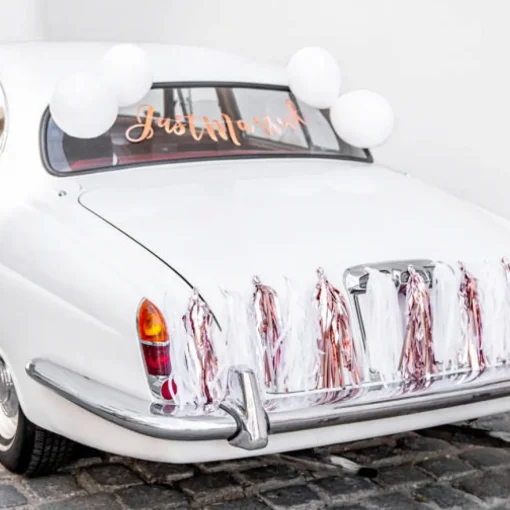Just Married Dekorasjonssett til Bilen