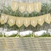 Just Married Jute Flaggbanner