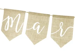 Just Married Jute Flaggbanner
