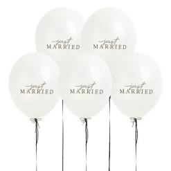 Just Married Latexballonger Hvit