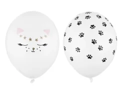 Katt Ballonger Pastell Hvit
