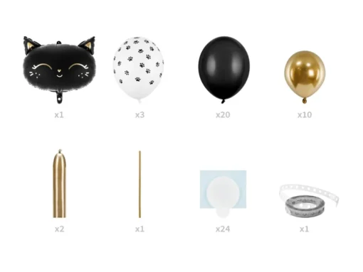 Katt Ballongfigur Svart