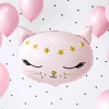 Katt Folieballong Lyserosa