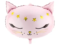 Katt Folieballong Lyserosa
