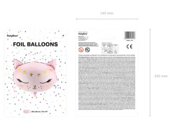 Katt Folieballong Lyserosa