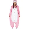 Katt Onesie Kostyme Lyserosa