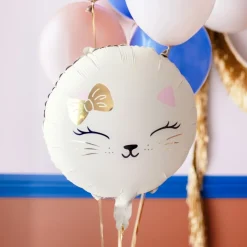 Katt Rund Folieballong