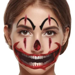 Killer Clown Kunstige Ansiktstatoveringer