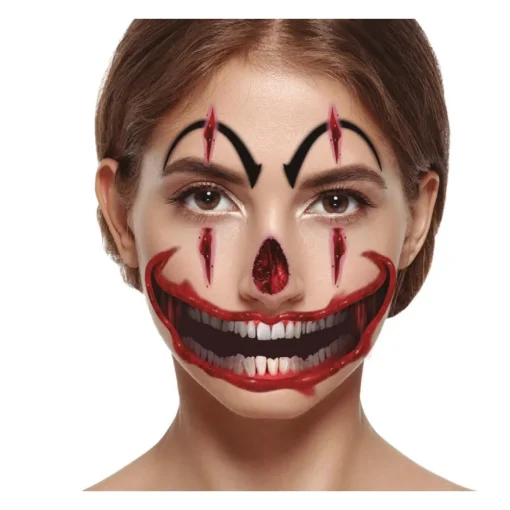 Killer Clown Kunstige Ansiktstatoveringer