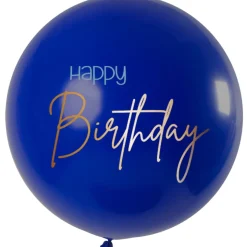 Kjempeballong Happy Birthday Bursdag Blå True Blue