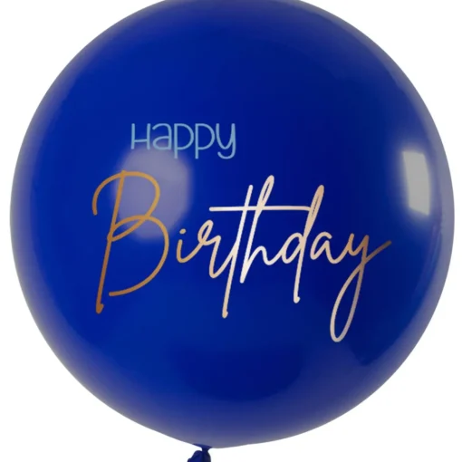 Kjempeballong Happy Birthday Bursdag Blå True Blue