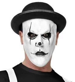 Klovnemaske med Bowlerhatt