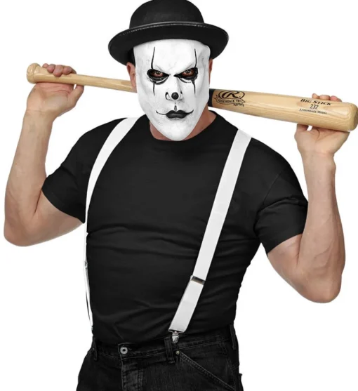Klovnemaske med Bowlerhatt
