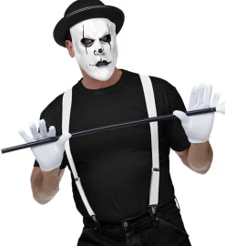 Klovnemaske med Bowlerhatt