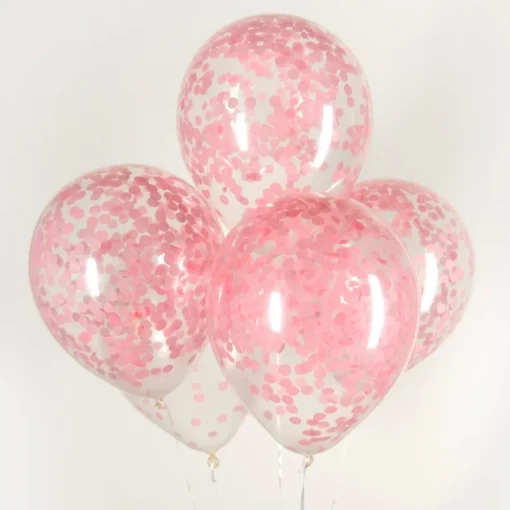 Konfetti Ballonger Lyserosa