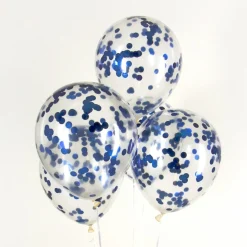 Konfetti Ballonger Metallisk Blå