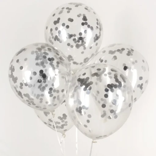 Konfetti Ballonger Sølv