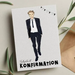 Konfirmation Invitationer Dreng