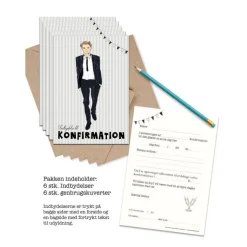 Konfirmation Invitationer Dreng