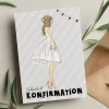 Konfirmation Invitationer Pige