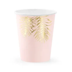 Kopper med Gullblader Rosa