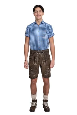 Kort Lederhosen Antikkbrun