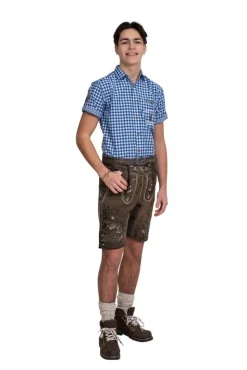 Kort Lederhosen Antikkbrun