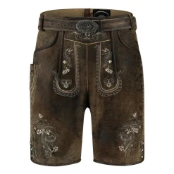 Kort Lederhosen Antikkbrun