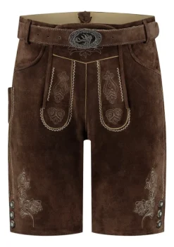 Kort Skinn Lederhosen Brun