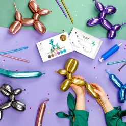 Krom Ballonger til Ballongdyr inkludert Pumpe