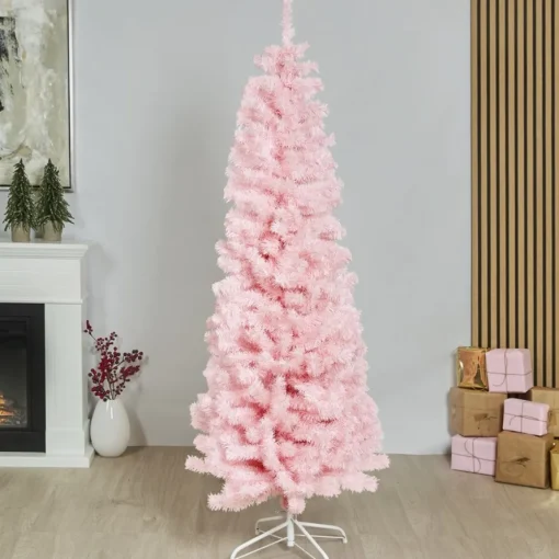 Kunstig BLING Juletre Lyserosa 180 x 68 cm