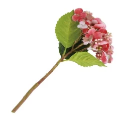 Kunstig Hortensia Gren med Knopper Lyserosa