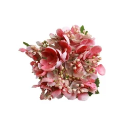 Kunstig Hortensia Gren med Knopper Lyserosa