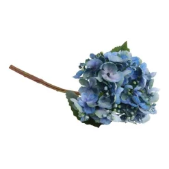 Kunstig Hortensia Gren med Knopper Blå