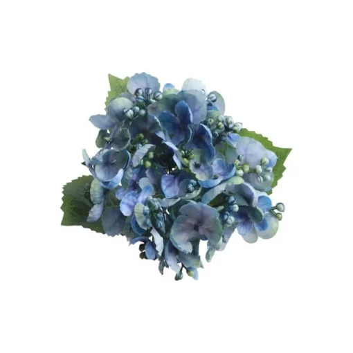 Kunstig Hortensia Gren med Knopper Blå