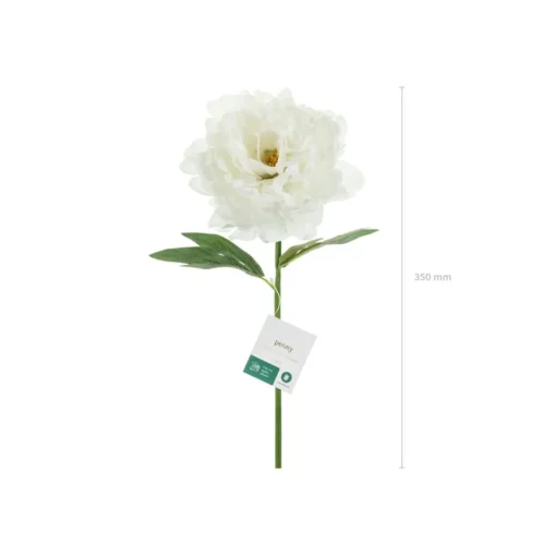 Kunstig Peon Blomst Hvit