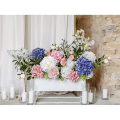 Kunstig Premium Hortensia Blomst Marineblå