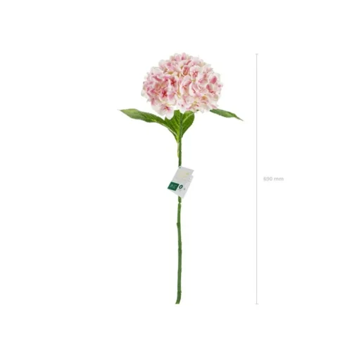 Kunstig Premium Hortensia Blomst Lyserosa
