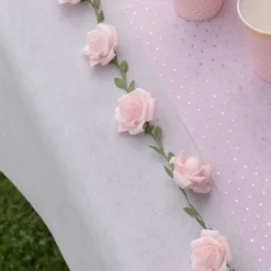 Kunstig Rose Girlander Lyserosa
