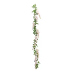 Kunstig Wisteria Girlander Lyserosa