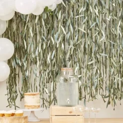 Kunstige Bambusblader Backdrop