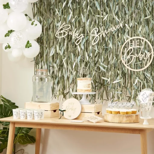 Kunstige Bambusblader Backdrop