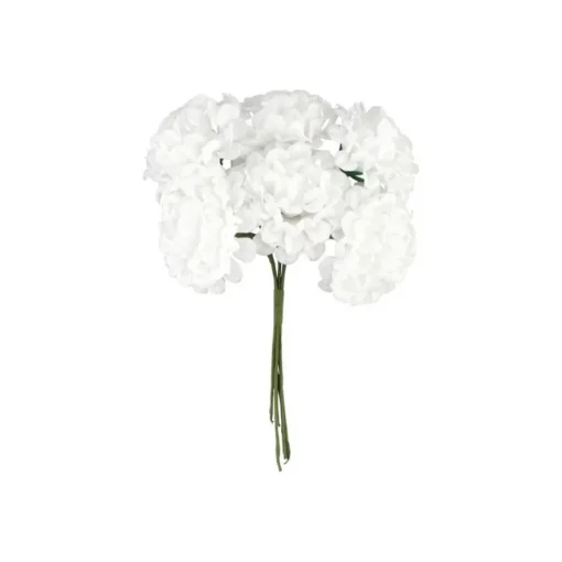 Kunstige Mini Hortensia Blomster Hvit