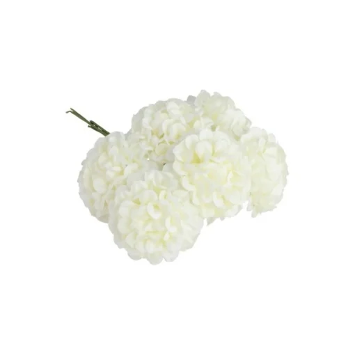 Kunstige Mini Hortensia Blomster Elfenbenshvit