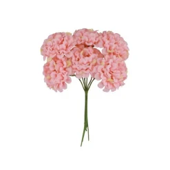 Kunstige Mini Hortensia Blomster Lyserosa
