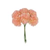 Kunstige Mini Hortensia Blomster Lyserosa og Elfenbenshvit