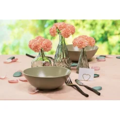 Kunstige Mini Hortensia Blomster Lyserosa og Elfenbenshvit