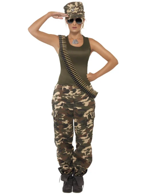 Kvinnelig Soldat Kostyme