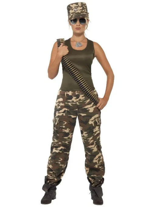 Kvinnelig Soldat Kostyme